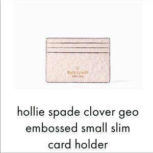NWT Kate Spade Embossed Card Holder